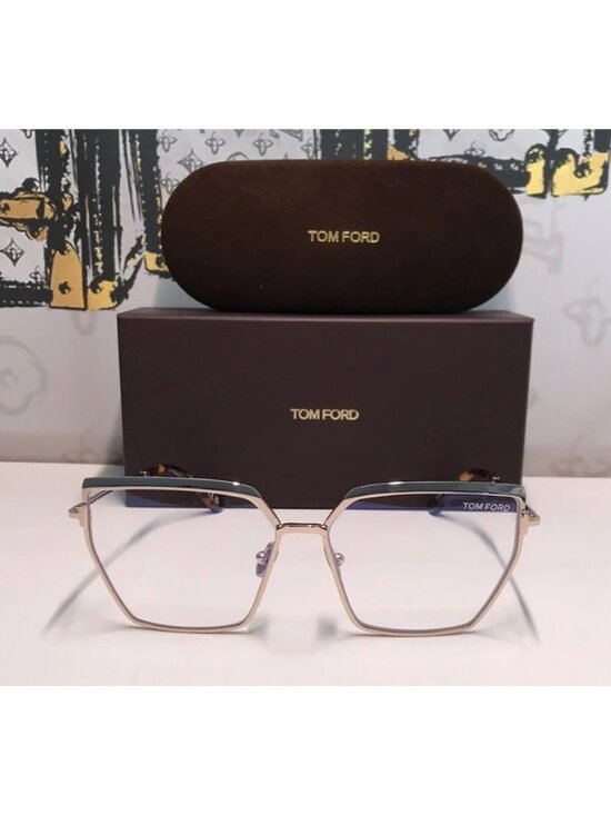 New Authentic Tom Ford Women\'s Gold Frame Glasses TF5946-B 028 main image 10